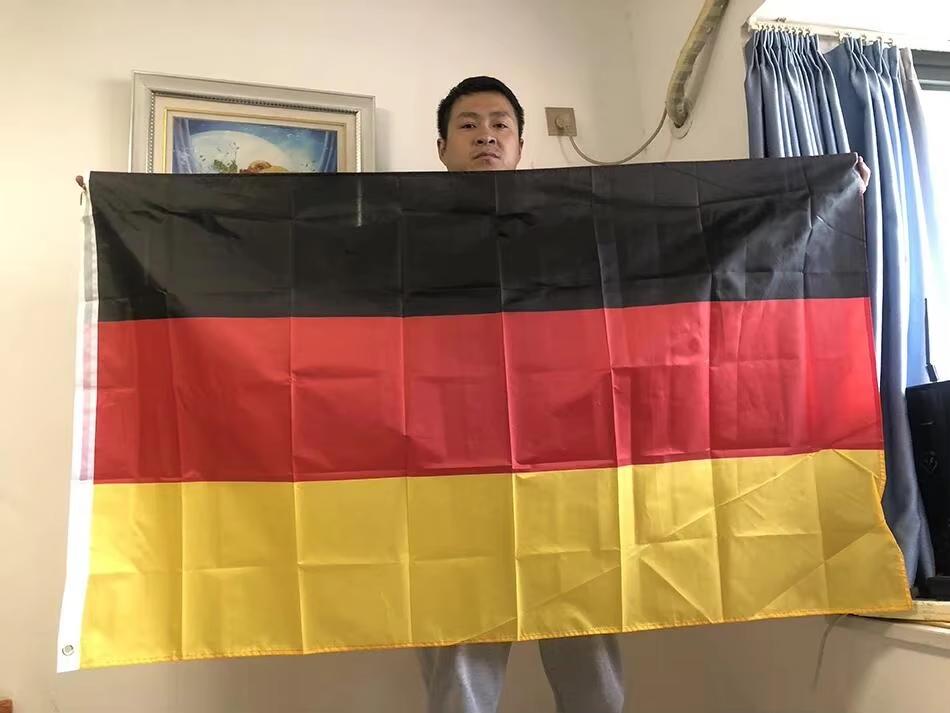 (HIMMELSFAHNE)Deutschland Nationalwappen Flagge 3x5 Fuß 90x150cm doppelte Durchdringung Polyester Hängend Deutschland Nationalwappen Flaggenbanner