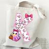 Halloween personalized print student canvas bag tutoring bag 26 letters fashion shoulder bag women large capacity