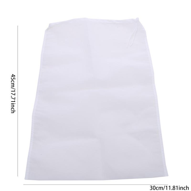 

Нейлоновые фильтр-мешки для молока, многоразовые, соевый йогурт, чай, кофе, масло, пиво, пищевая фильтрующая сетка, кухонный фильтр-мешок с завязками, дуршлаг 100 ячеек 200 ячеек 300 ячеек 200Mesh L белый