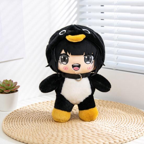 Cartoon Penguin Girl Plush Toy, Standing Sitting Lying Stuffed Penguin Doll, Game Inspired Animal Costume Girl Collectible Plushie, Gift for Kids