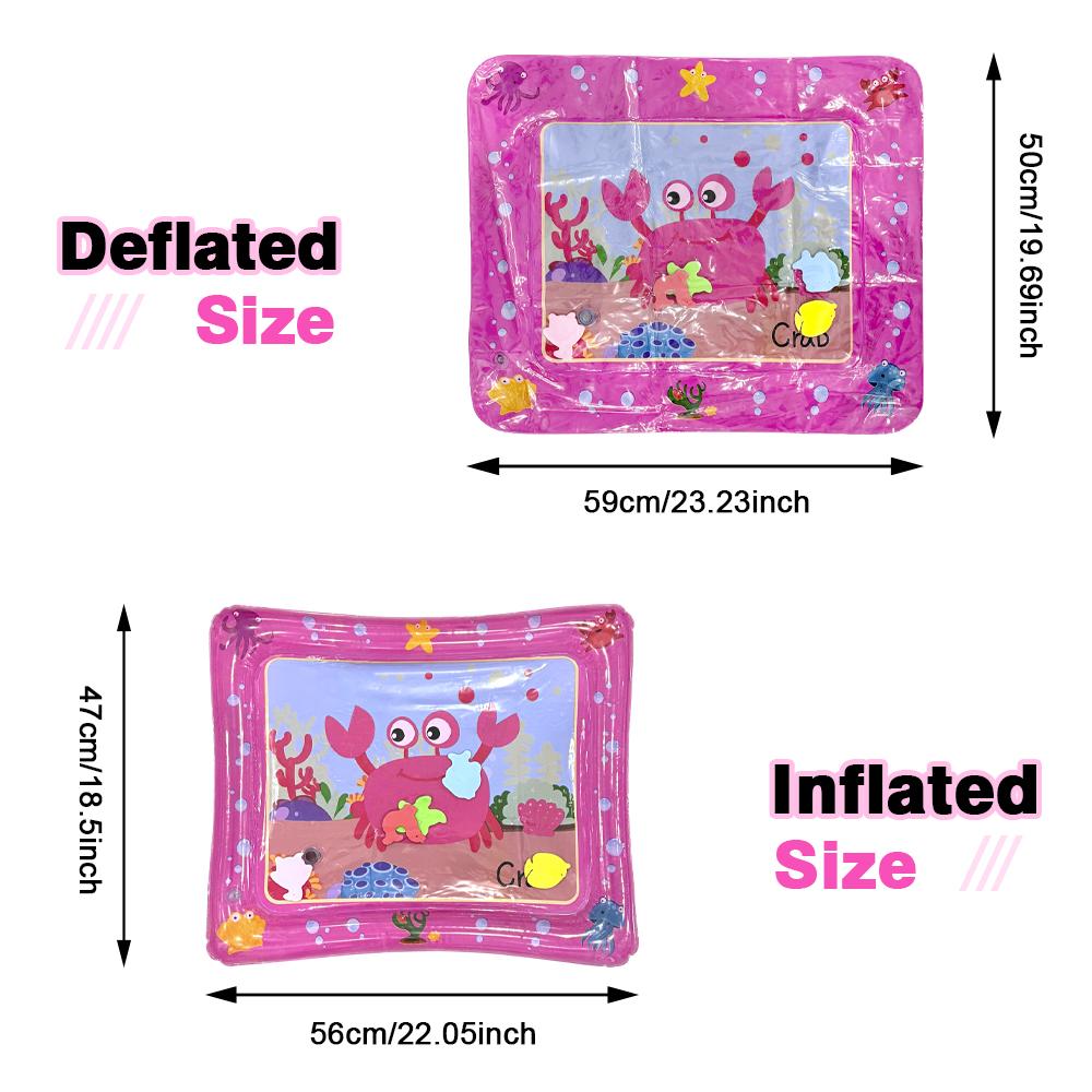 Inflatable Tummy Time Baby Water Play Mat Pink Color Premium Water Mat Infants And Toddlers Is The Perfect Fun Toy