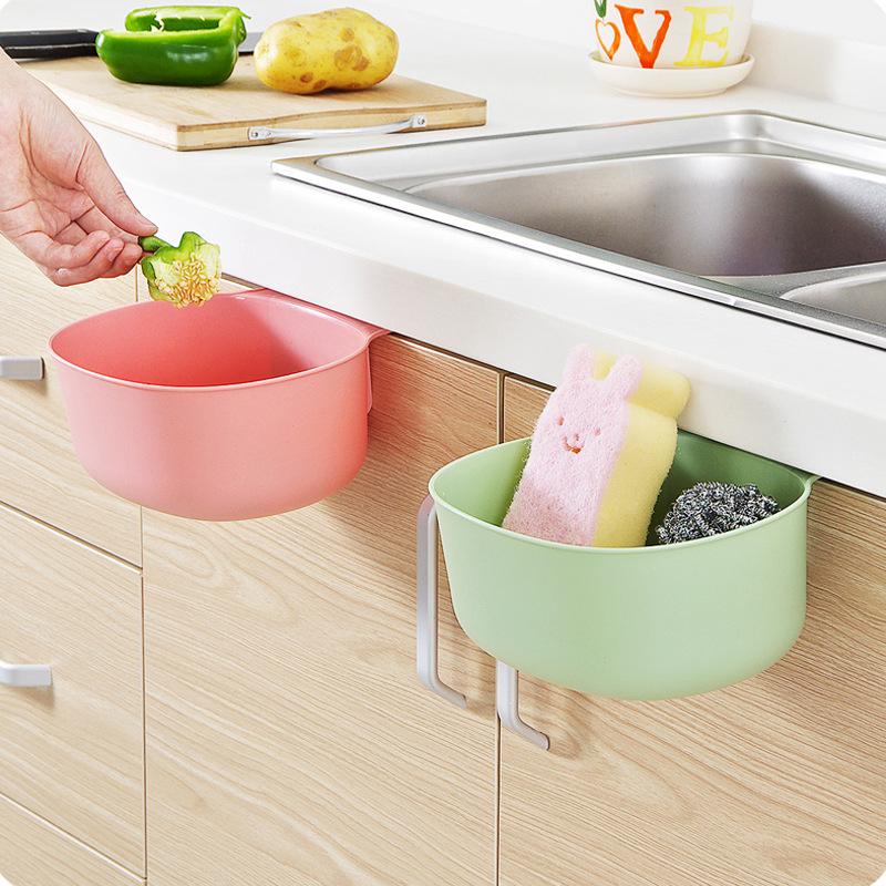 Door Hanging Trash Can for Kitchen, Cabinet, or Drawer - Plastic Storage Organizer for Desktop or Bedside
