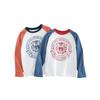 Korean Style Children's Clothing Spring and Autumn Long-Sleeved T-Shirt for Older Children Tiger Print Base Shirt Boys and Girls Raglan Sleeve Top