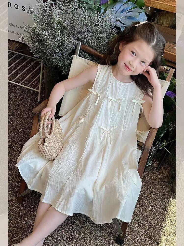 Girls Summer Sleeveless Princess Dress Korean Lightweight Kids Sundress 90