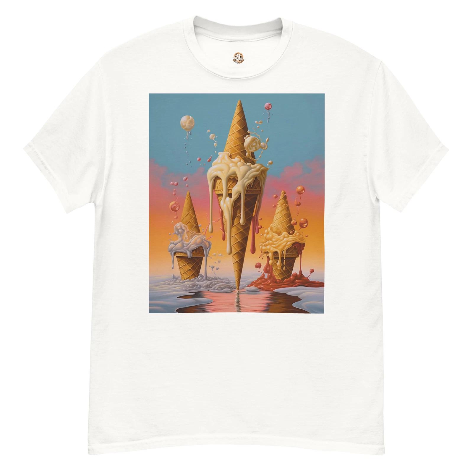 Живи Со Смехом Новинка Графическая Футболка 100% Хлопок Мужские Футболки Топ - Стойкость Мороженого (белый) S