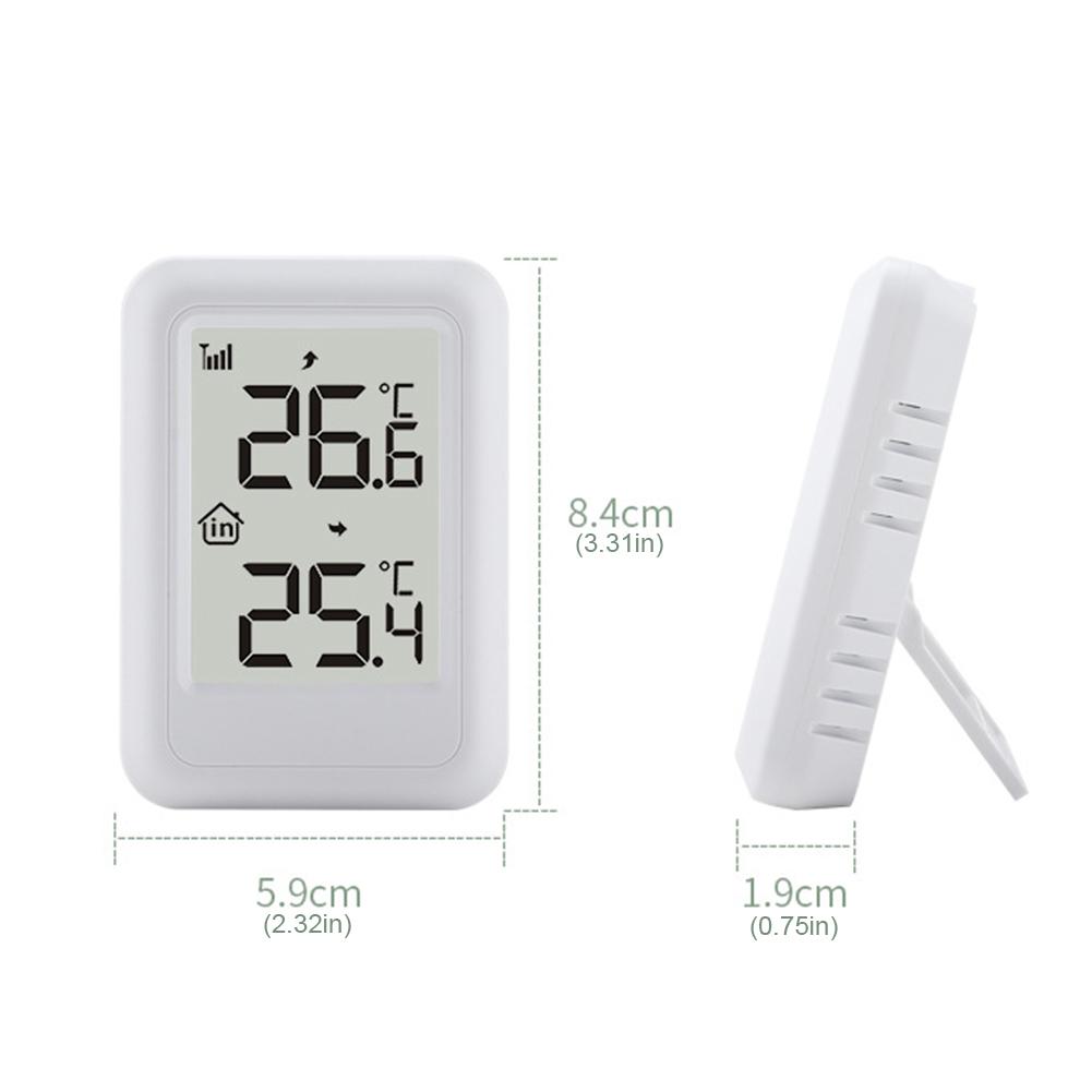 Digital Thermometer with Hanging Hole Temperature Humidity Meter with Support Frame Indoor Outdoor Thermometer for Patio House