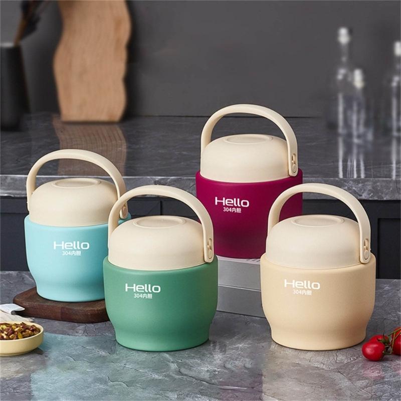 Double Layer Thermal Stainless Steel Meal Preparation Container Insulated Lunch Box with Separate Compartments