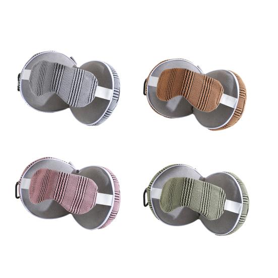 2-in-1 Neck Pillow Travel Neck Pillow with Eye Mask Zippered Portable Neck Support Pillow Reduces Neck Strain for Road Trips Long Flights