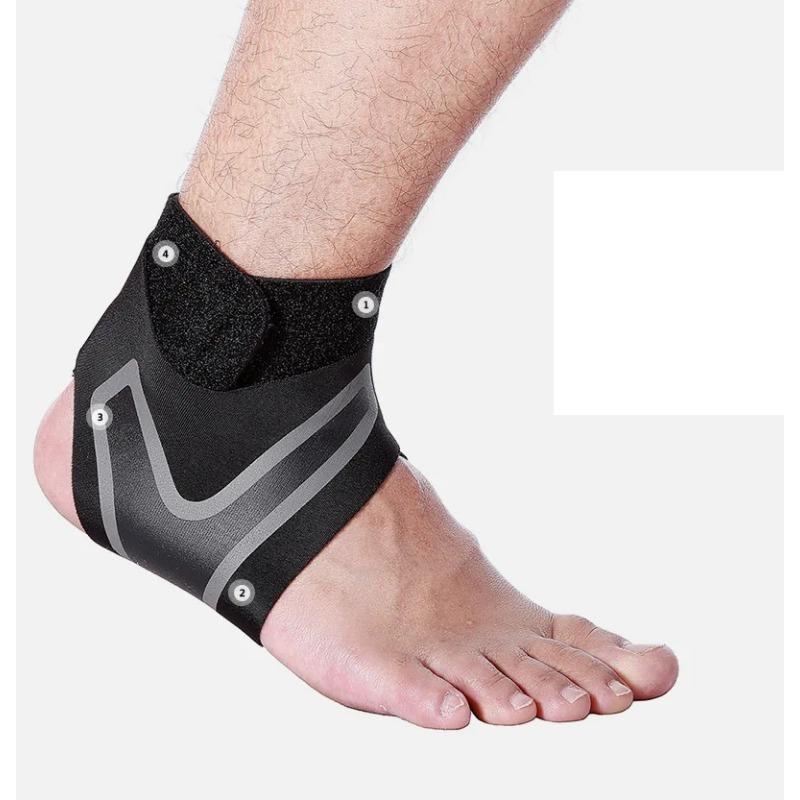 1PC Sportovní kompresní podpora kotníku Stabilizátor kotníku Ortéza šlachy Pásek proti bolesti Podvrtnutí nohy Zábal zranění Zranění Basketbalový fotbal