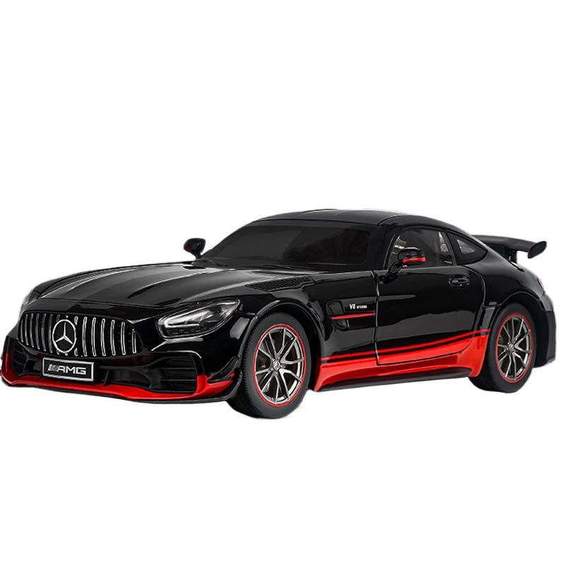 

1/18 Mercedes-Benz GTR Demon литая игрушечная модель автомобиля со звуком и светом детские игрушки коллекционные предметы подарок на день рождения чёрный
