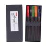 5Pair Colorful Finish Dining Chopsticks Smooth Meal Eating Sticks Food Chopsticks  Restaurant