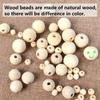 100pcs Wooden Beads for Crafts Unfinished Natural Wood Bead for Garland Macrame Jewelry Making DIY Farmhouse Decor