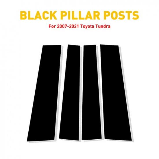Post Fit Toyota Tundra Pillar 2007- Covers Trim Door Glossy Window Black