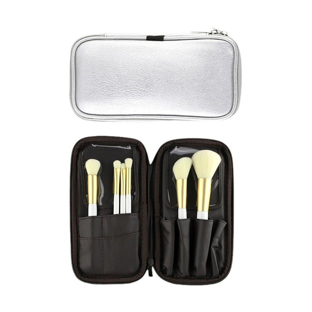 Durable PU Leather Makeup Brush Bag Waterproof Portable Makeup Brush Case Travel Organizer Dust-proof Cosmetic Bag