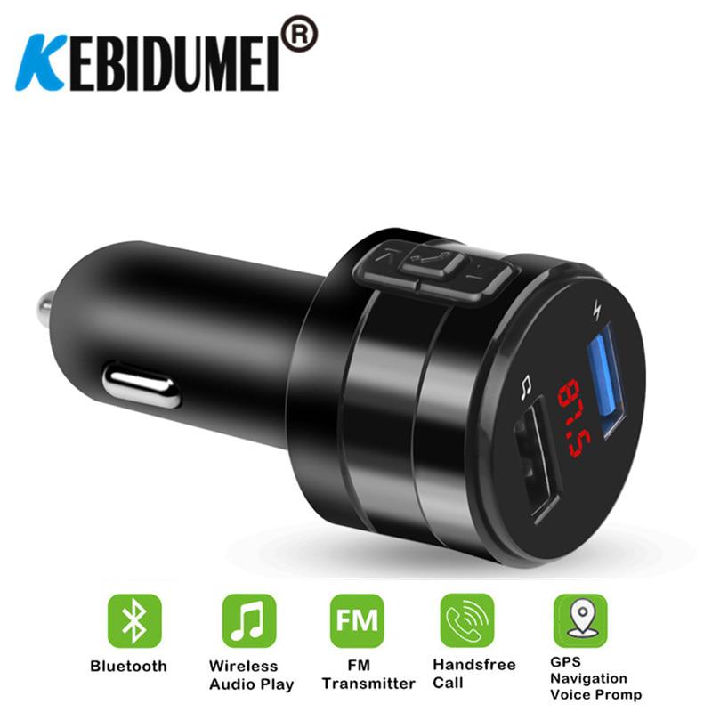 Buy Car Bluetooth FM Transmitter Dual USB Ports Car Charger MP3 Player