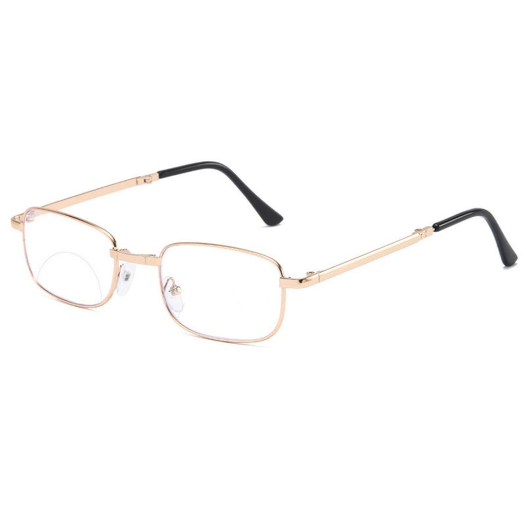 Portable And Exquisite Men's And Women's Full Frame Light Body Elegant Flower Mirror Metal Frame Portable Box Folding Old Glasses