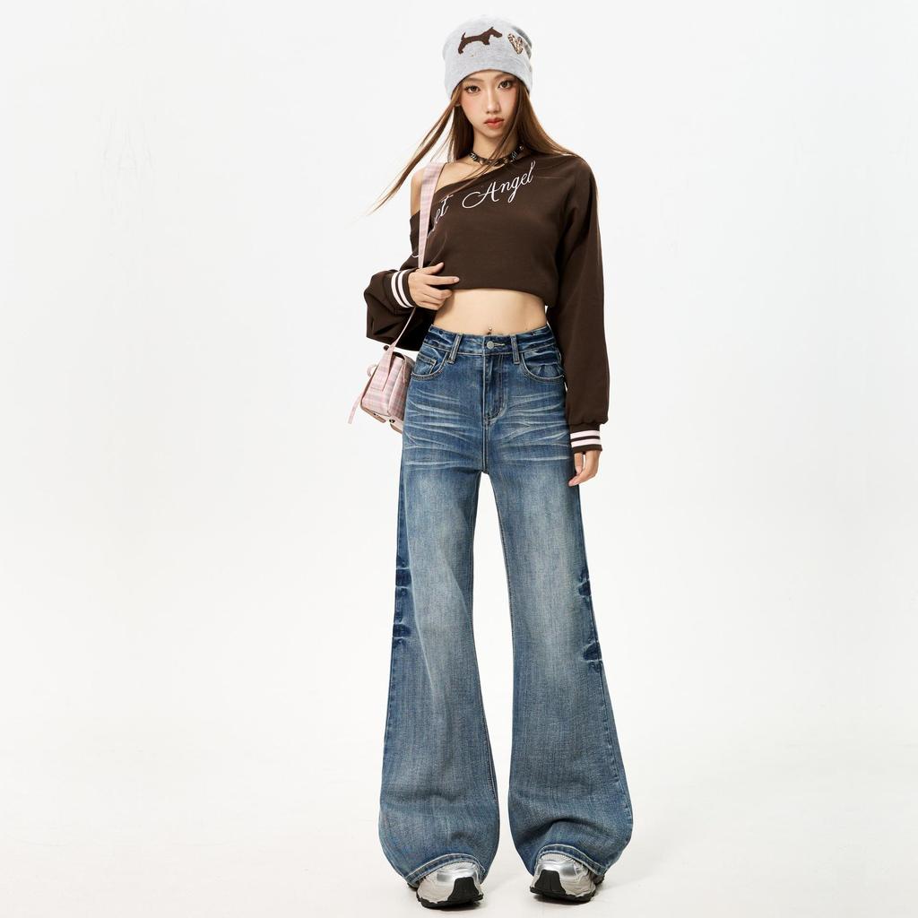 Dammode Jeans med mikro-utsvängd benvidd - Icke-klistriga, slimmande, höst-/vinterdesign