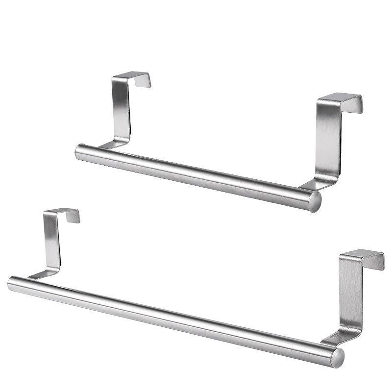 Stainless Steel Single-Pole Towel Rack - Kitchen Cabinet Door Hanger