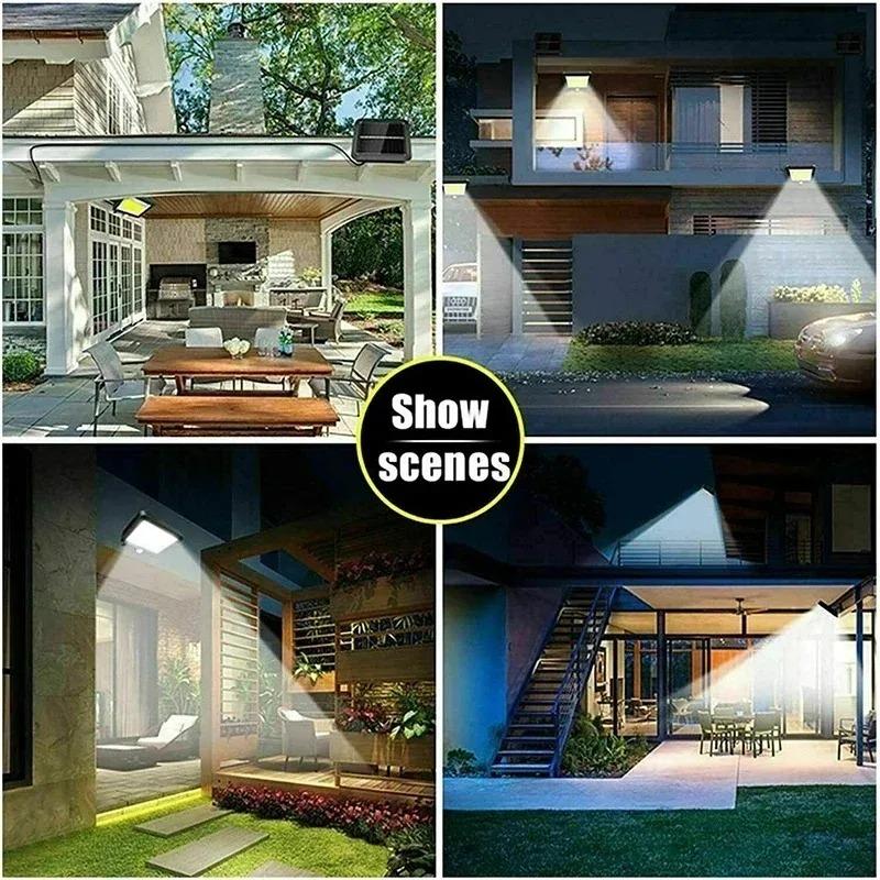 100/120/160COB Outdoor Solar Split Wall Lamp 3 Mode Waterproof Motion Sensor Garden Street Lights Solar Lamp Garden Wall Light