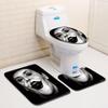 Personality Thriller Bathroom Toilet Three-Piece Floor Mat Door Mat Bathroom Carpet Now