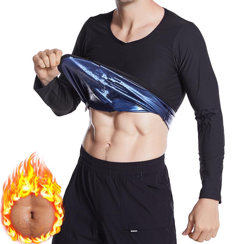 Men's Plus Size Fitness Shapewear Sweat-Inducing Short Sleeve Bodysuit