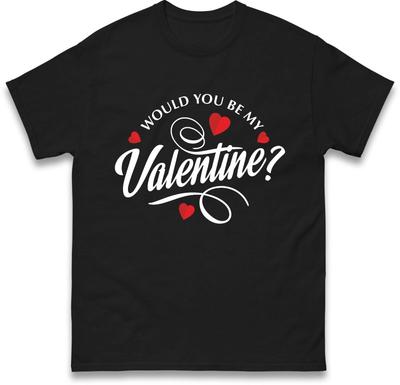 Wirst du mein Valentin sein? T-Shirt Valentinstag Liebende Heiratsantrag Geschenk Tee Oberteil