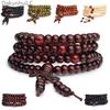 Pulseras 108 Beads 6mm Natural Sandalwood Buddhist Buddha Wood Prayer Bead Mala Unisex Men Bracelets & Bangles Jewelry Bijoux