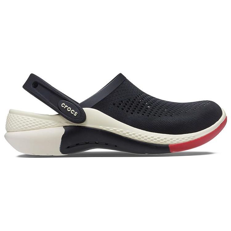 Crocs Literide 360 PU Casual Versatile Clogs Unisex Footwear Black 208281-0C4