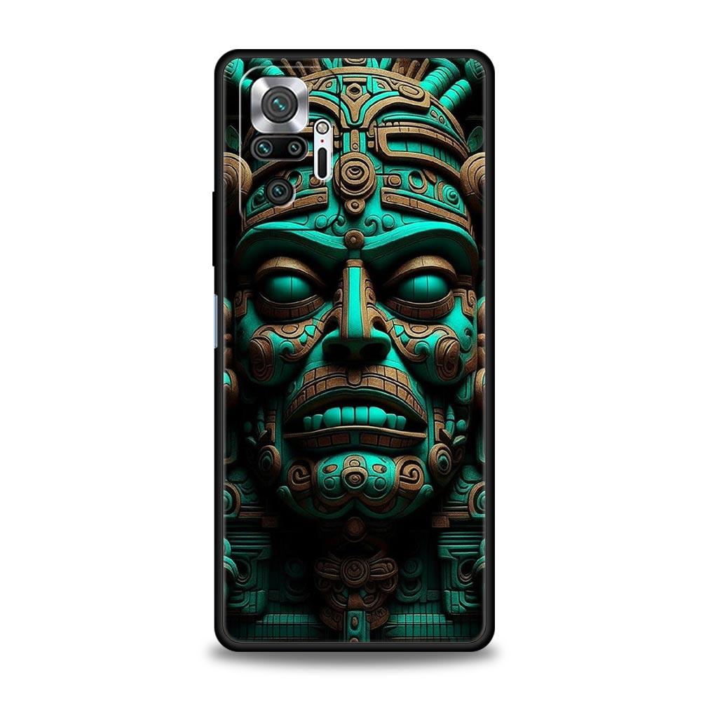 Vintage Totem Painting Phone Case Cover for Redmi 14C 10C Note 15 14 13 12 10 11 K40 Pro Plus 5G Shockproof Soft TPU Shell Bags