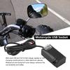 12 24V Universal Motorcycle Mobile Phone Charger with Switch Dual USB QC3.0 Fast Charge