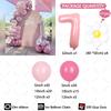 111pcs Daisy Flower Theme Party Decoration Pink Numbers 1-9 Birthday Balloon Set Baby Shower Photography Props Festival Supplies