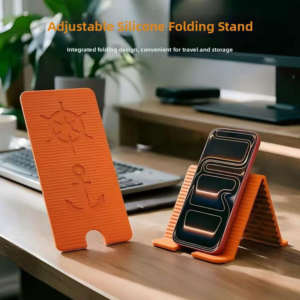 Supporto Pieghevole Antiscivolo in Silicone per Telefono, Supporto Flessibile da Scrivania per Telefono e Tablet