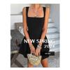Spring/Summer New Style Solid Color Dress Elegant Wind Pure Color Foreign Trade Strappy Mini Skirt Women's Clothing