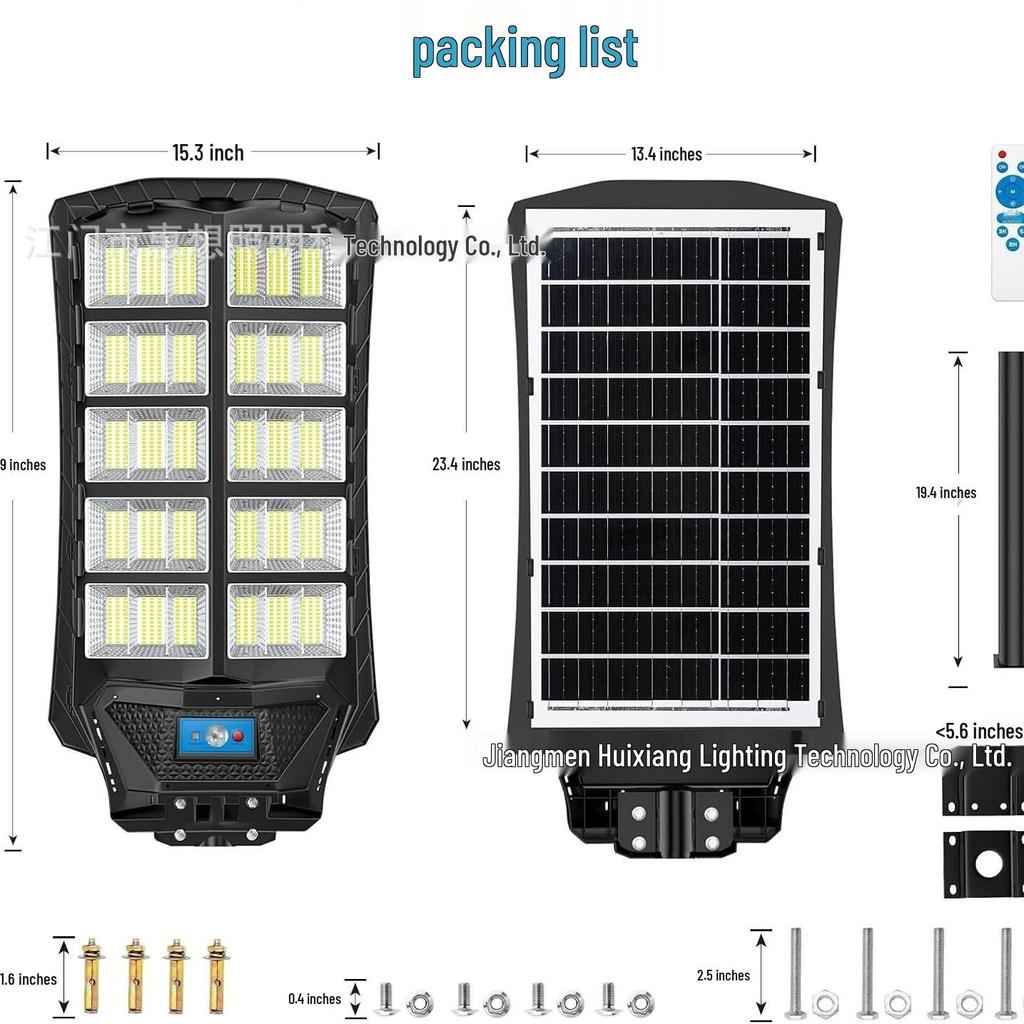 2026 High Brightness Solar Street & Courtyard Light with Remote Sensor Control - Waterproof Outdoor Light