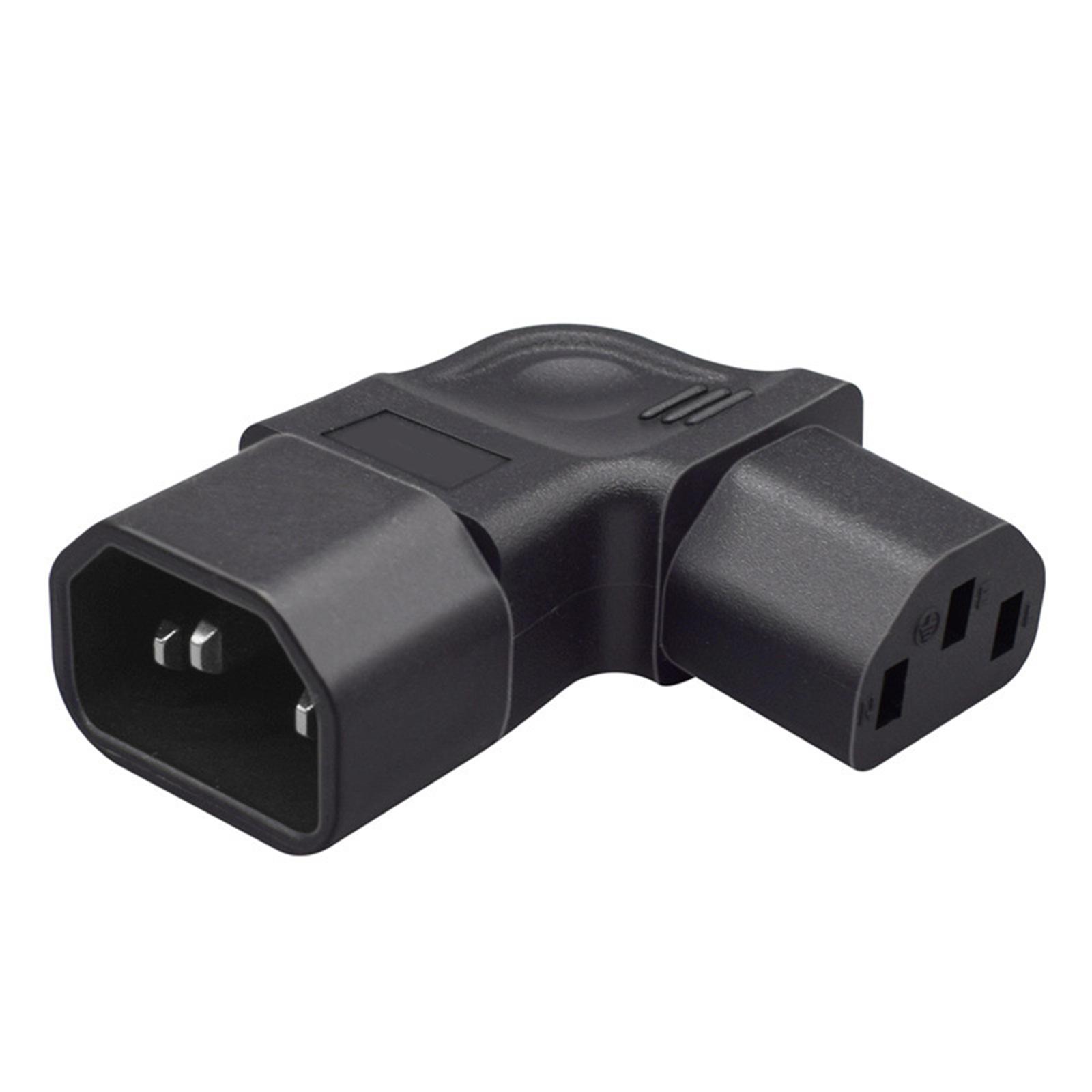 

IEC320 C14 To C13 Right Bend Power Adapter, Male To Female Connection For Consumer Electronics 1