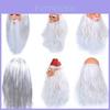 Christmas White Haired Old Man Santa Claus Latex Mask For Role Play Props