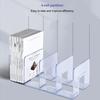 Bookend Portable Transparent Replacement 4 Compartment Organizing Study Dorm Desktop Textbook Bookends Holder Accessories
