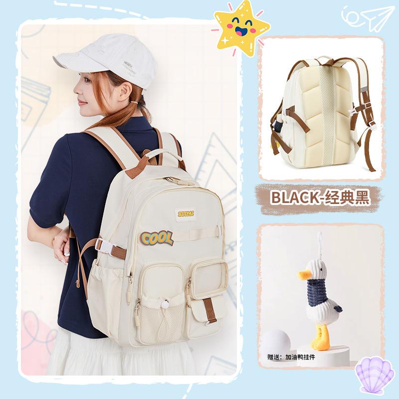 Durable Stain-Resistant Backpack for Girls,Large Capacity Travel School Bag for College,Lightweight Teen Bookbag,Back to School