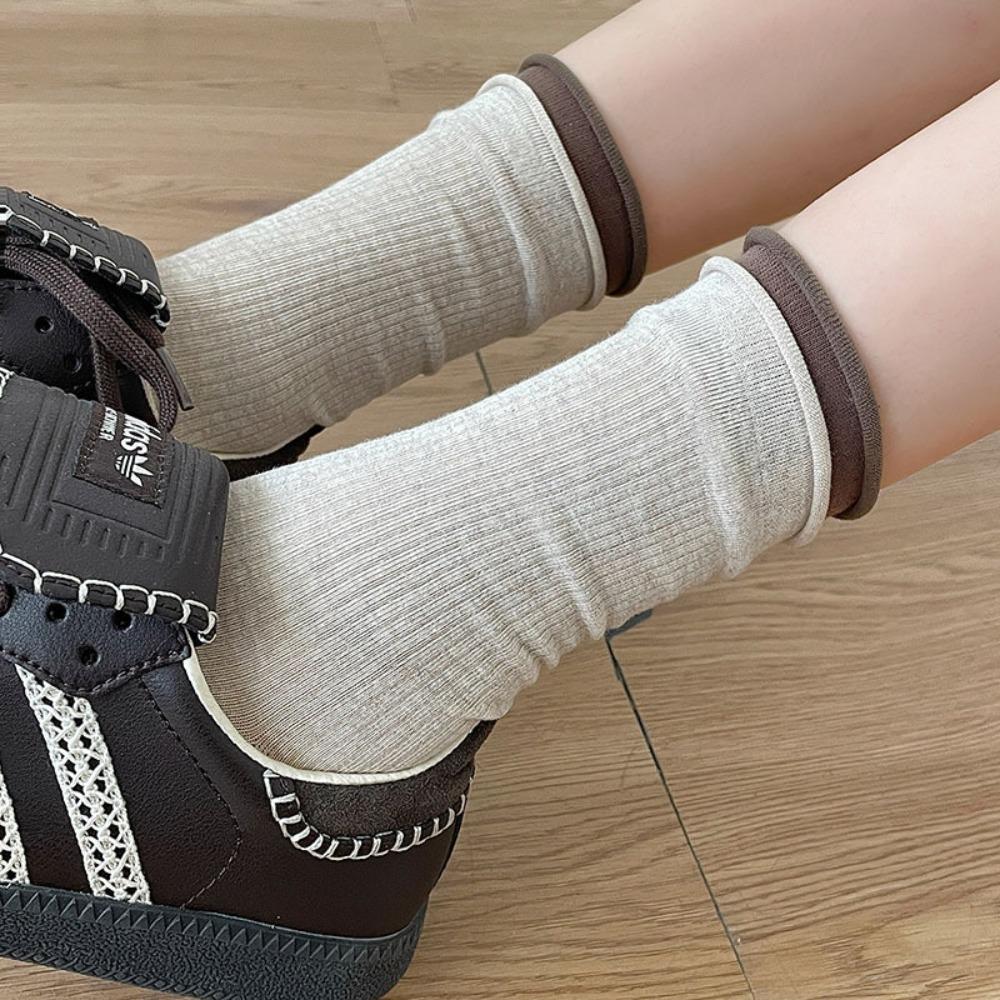 Keep Warm Velvet Socks Thickened Snow Boot Socks Ins Mid-Tube Socks  Autumn