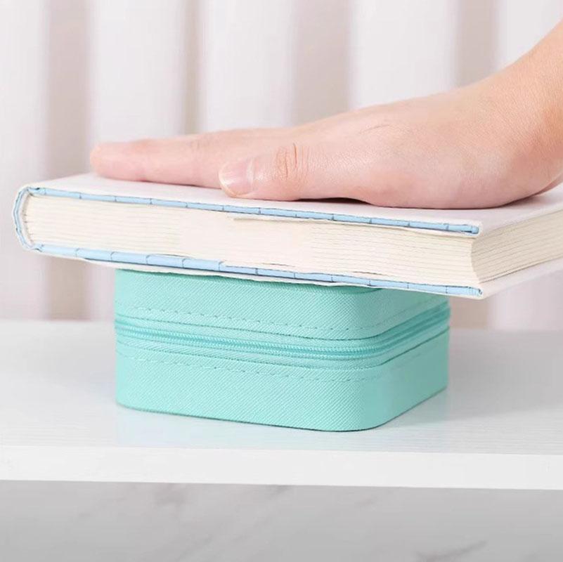 Mini Jewelry Travel Case Small Portable Organizer Portable Display Storage Box For Rings Earrings Necklaces Gifts Travel Jewelry