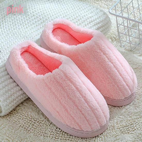 

Уютные хлопковые тапочки для мужчин и женщин — теплые, прочные и идеально подходят для осени и зимы. Size 40-41 розовый