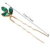 5pcs Vintage Design Wedding Hair Piece Green Rhinestone Hair Jewelry Rhinestone Hair Pin  Bride
