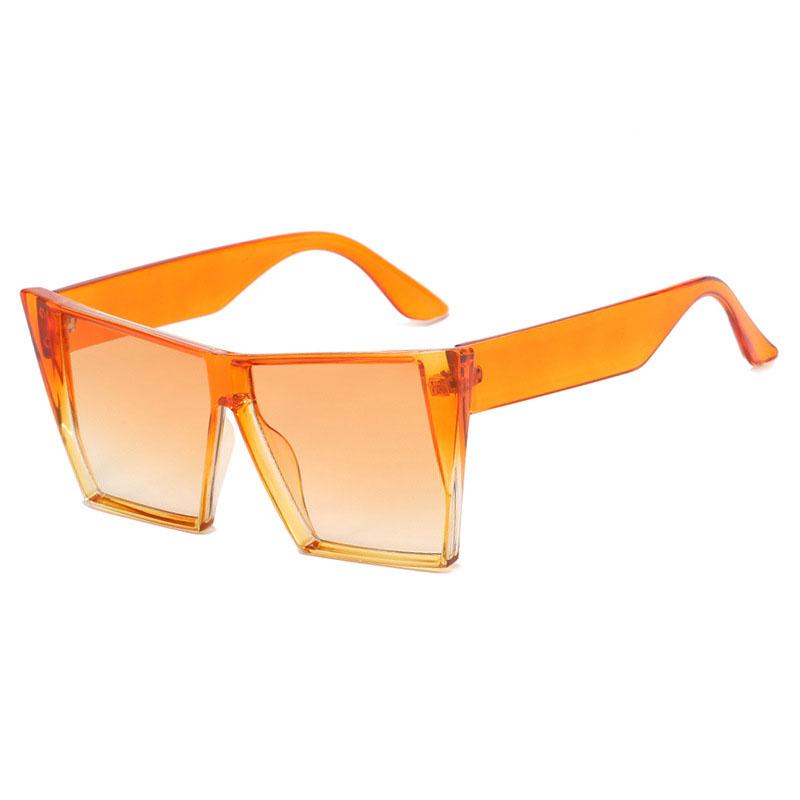 Vintage Big Frame Square Sunglasses Women For Men Luxury Brand Designer Sun Glasses Punk Popular Oversized Double Color Shades