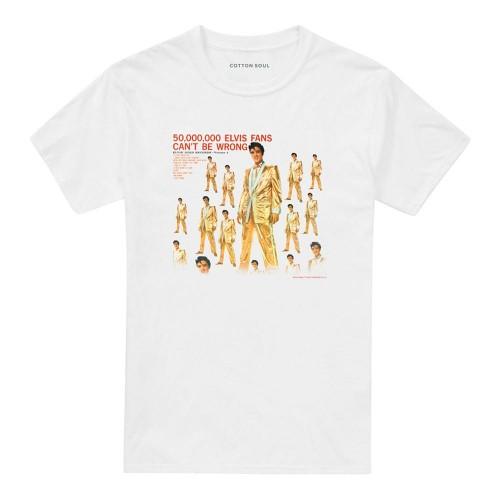 Elvis Presley Unisex Adult 50 Million Fans T-Shirt