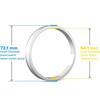 4pcs OD 56.1 57.1 60.1 63.1 64.1mm To ID 54.1 56.1 56.6 57.1mmCar Tire Centering Hub Centric Rings Wheel Bore Center