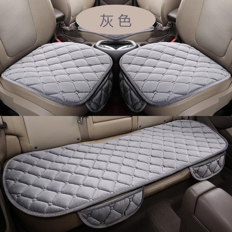 3PCS Plush Car Seat Cover Anti Scratch Automotive Seat Protector Cushion Auto Front/Rear Seat Pad Universal for Sedan SUV