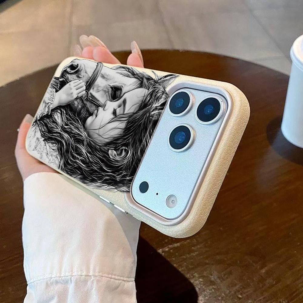 Black Steed With Head Held High Phone Case For IPhone 17 17Air 16 15 14 13 12 11 Pro Max XR XS Max 7 8 Plus Cover Case Coque