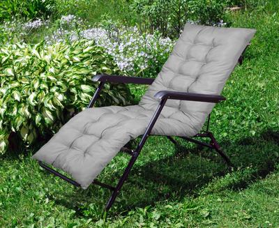 Cushion for a Garden Deckchair Waterproof Tied with Strings 165x50 Cm