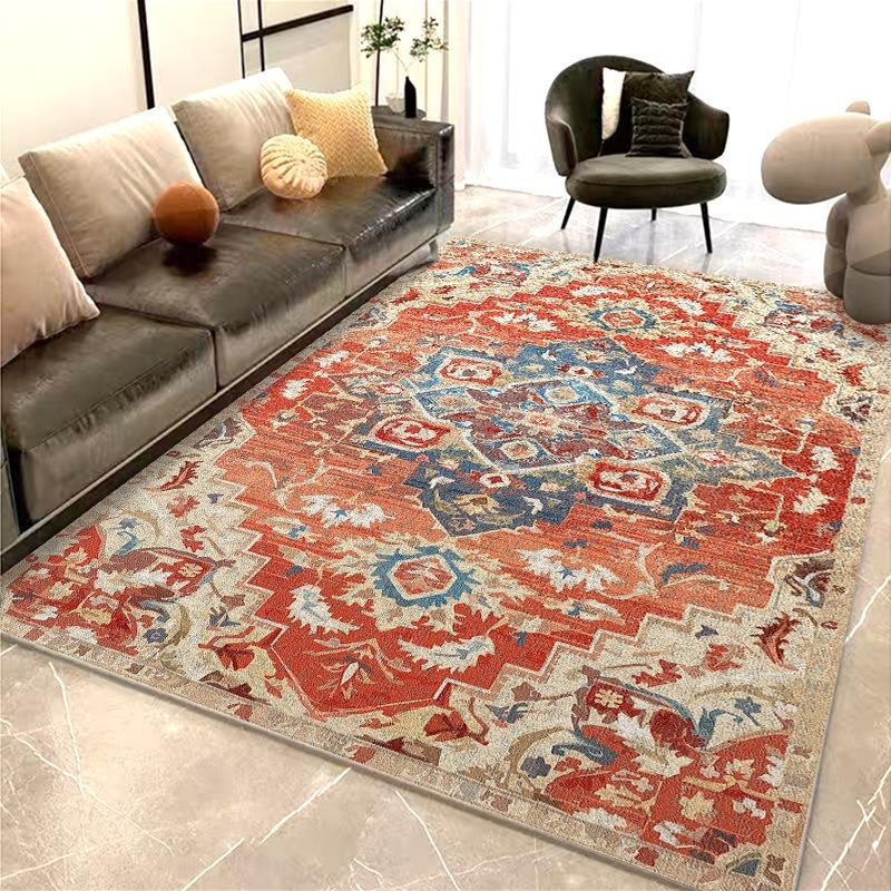 Bohemian Living Room Carpet Dirt Resistant Easy Clean Carpet Absorbent and Non Slip Mat Bedroom Fully Covered Carpet So Classic