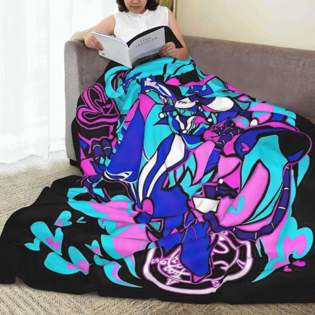 Ozzie Fizzarolli Fleece Throw Blanket Hazbin Hotels Blanket for Sofa Car Warm Bedding Throws